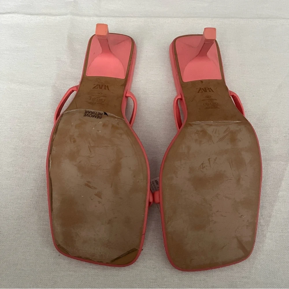 LEATHER STRAP HEEL SANDALS Size 40 - Picture 12 of 14